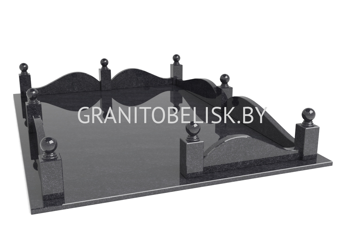 Гранитная ограда ГР 3